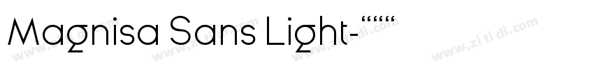 Magnisa Sans Light字体转换
